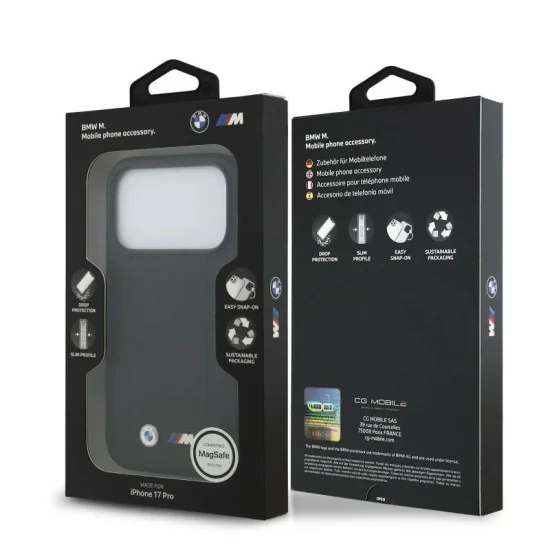 Bmw Iphone 17 Pro Case - Magsafe Quilted Leather With Metal Logo